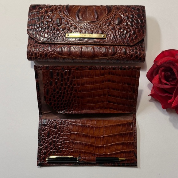 Brahmin Embossed Leather Wallet Set in Rich Brown - Picture 9 of 9